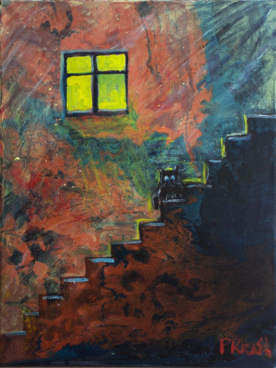 On the Way Home, canvas, original technique, 2026